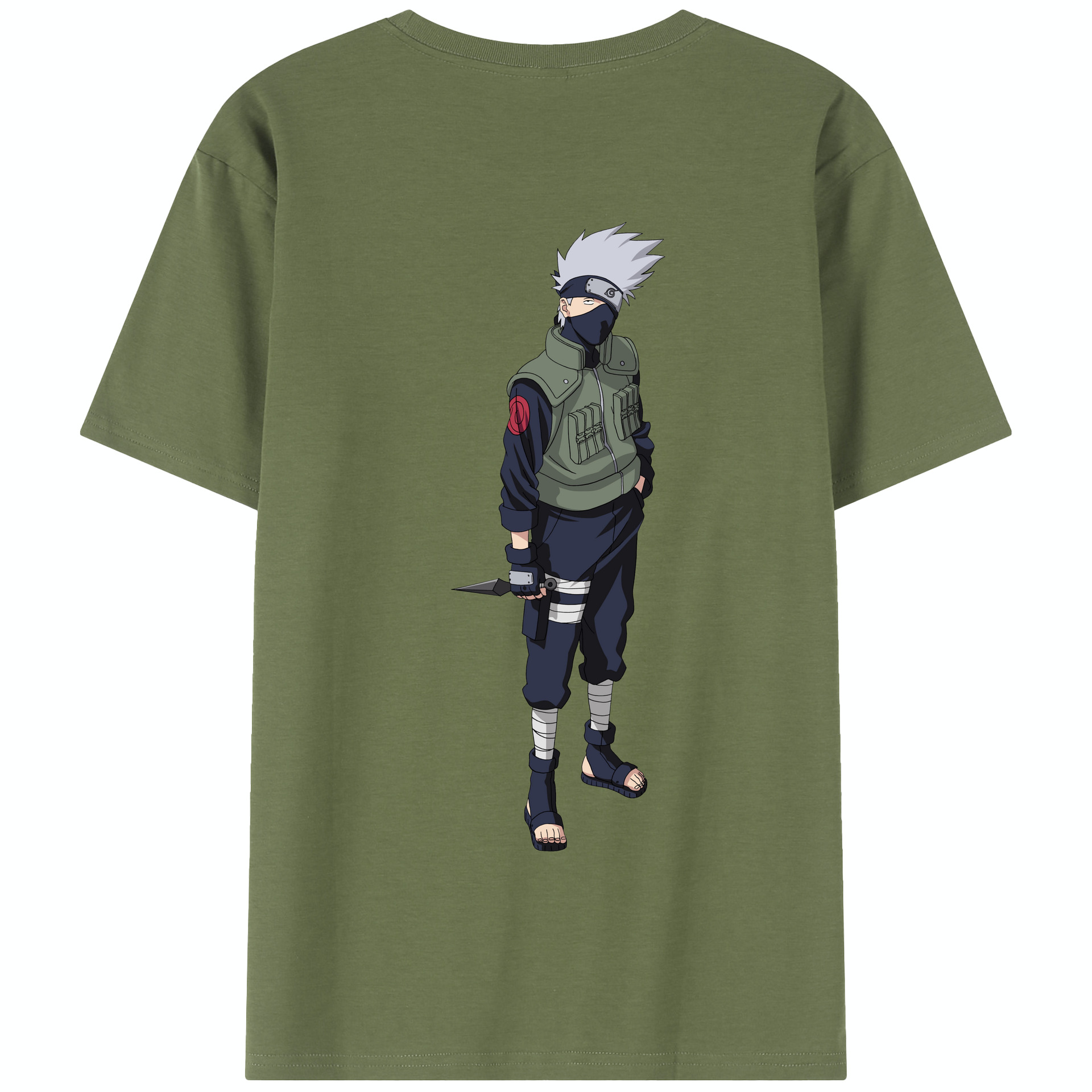 （画像用） NARUTO -ナルト- はたけ カカシ Hatake Kakashi 綿100％半袖Tシャツ（背面プリント）
